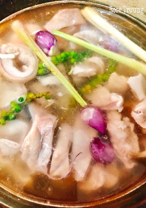 Hình của món Lẩu Bao Tử Nấu Tiêu Xanh.