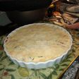 Rhubarb and blackberry crumble