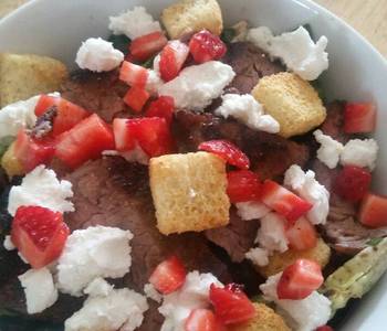 Without Fail Make Recipe Strawberry Steak Salad w Roasted Peach Vinaigrette Home Style