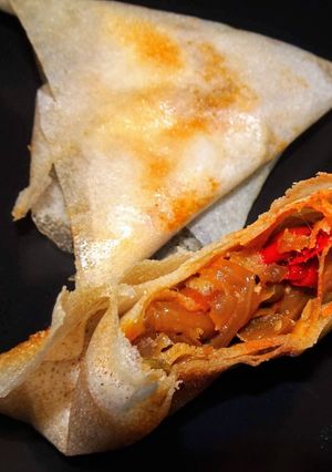 Une photo de Samoussas oignons/poivrons (vegan)