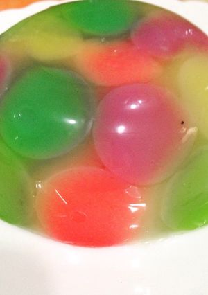 Foto resep Polkadot rainbow 🌈 puding