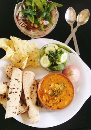 A picture of Mushroom masala curry 🍛.