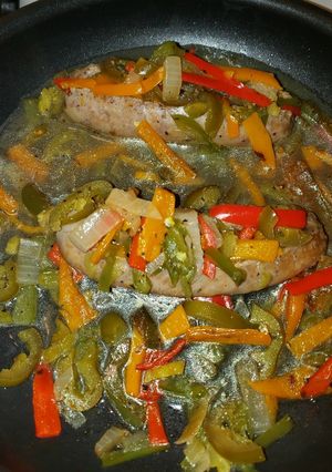 A picture of Sausage & Peppers Sandwich!!.