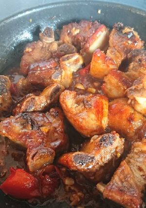 Hình của món Sườn chua ngọt.