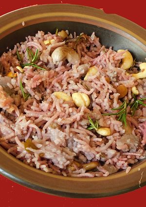 A picture of Pomegranate biriyani.