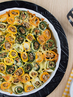 Una foto de Gratinado de polloy zucchini