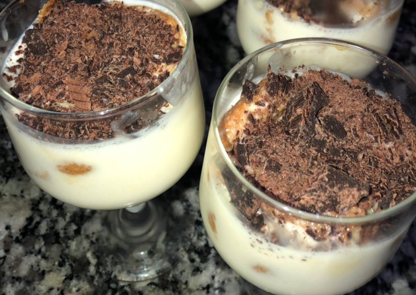 Tiramisú en copas!!! con leche condensada😋😋