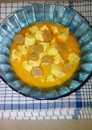 Foto resep Kuah tahu sosis pake santan.. enak dehh 😁
