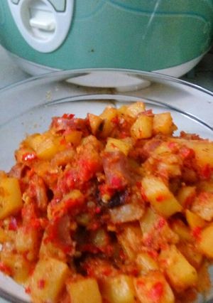 Foto resep Kentang Udang Sosis Balado