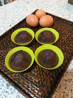 Una foto de Magdalenas de chocolate