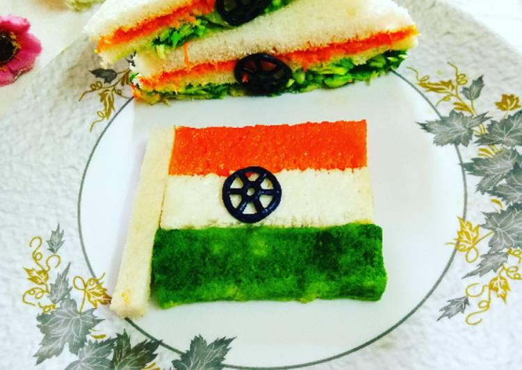 Recipe of Speedy Tricolour Sandwich