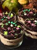 Vasitos cheesecake del más allá - Recetas Halloween