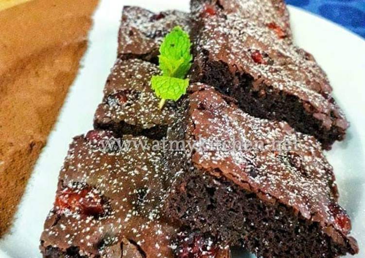 Recipe of Speedy Eggless Cranberry Brownies