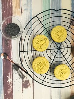 Matcha teás - mákos keksz recept fotója