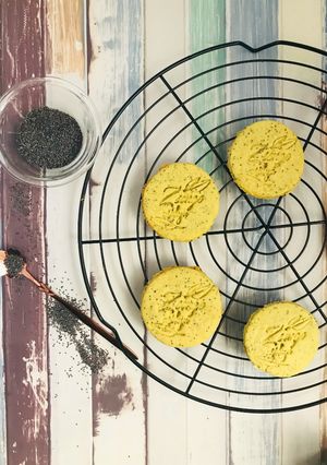 Matcha teás - mákos keksz recept fotója