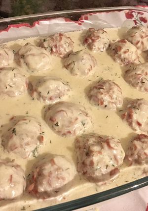 Húsgolyók kapros mártásban 🍽 recept fotója