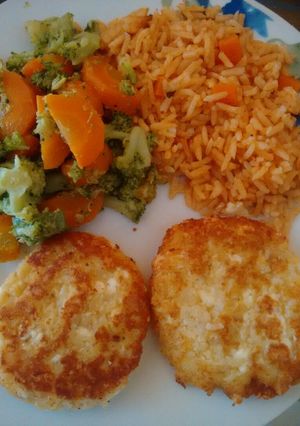 Una foto de Tortitas de papa con queso