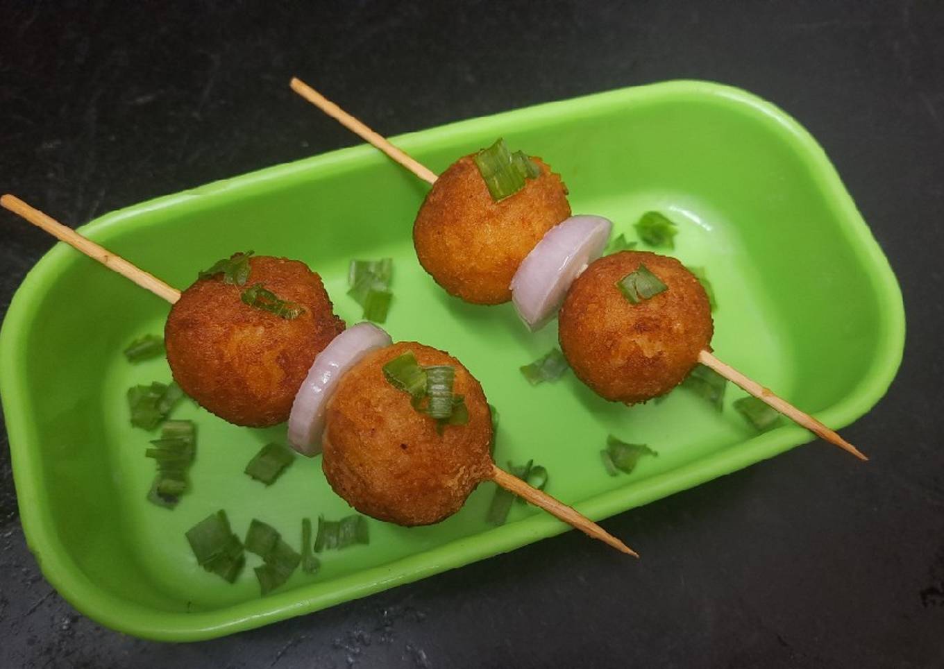 Potato and flattened rice balls