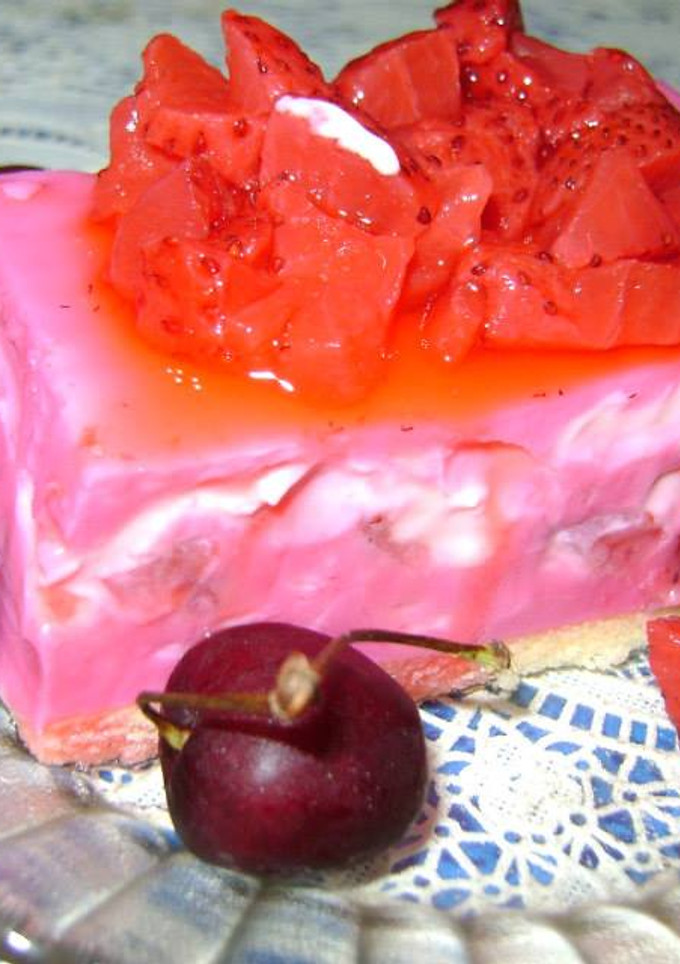 Una foto de Postre light de frutillas