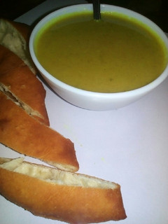 A picture of Spinach and coriander stem soup.