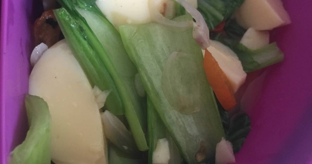 Resep Tumis pokcay tahu jepang oleh ajengk - Cookpad