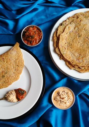 A picture of Adai Dosa.