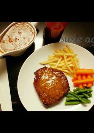 Foto resep Steak lada hitam