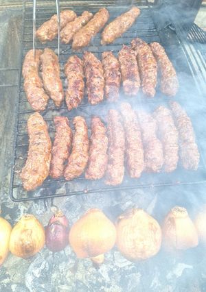 A picture of Grilled Kofta with Vegetables.