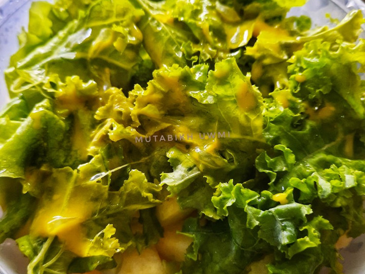 Cara Membuat Green Salad with (stevia) Mustard dressing Kekinian