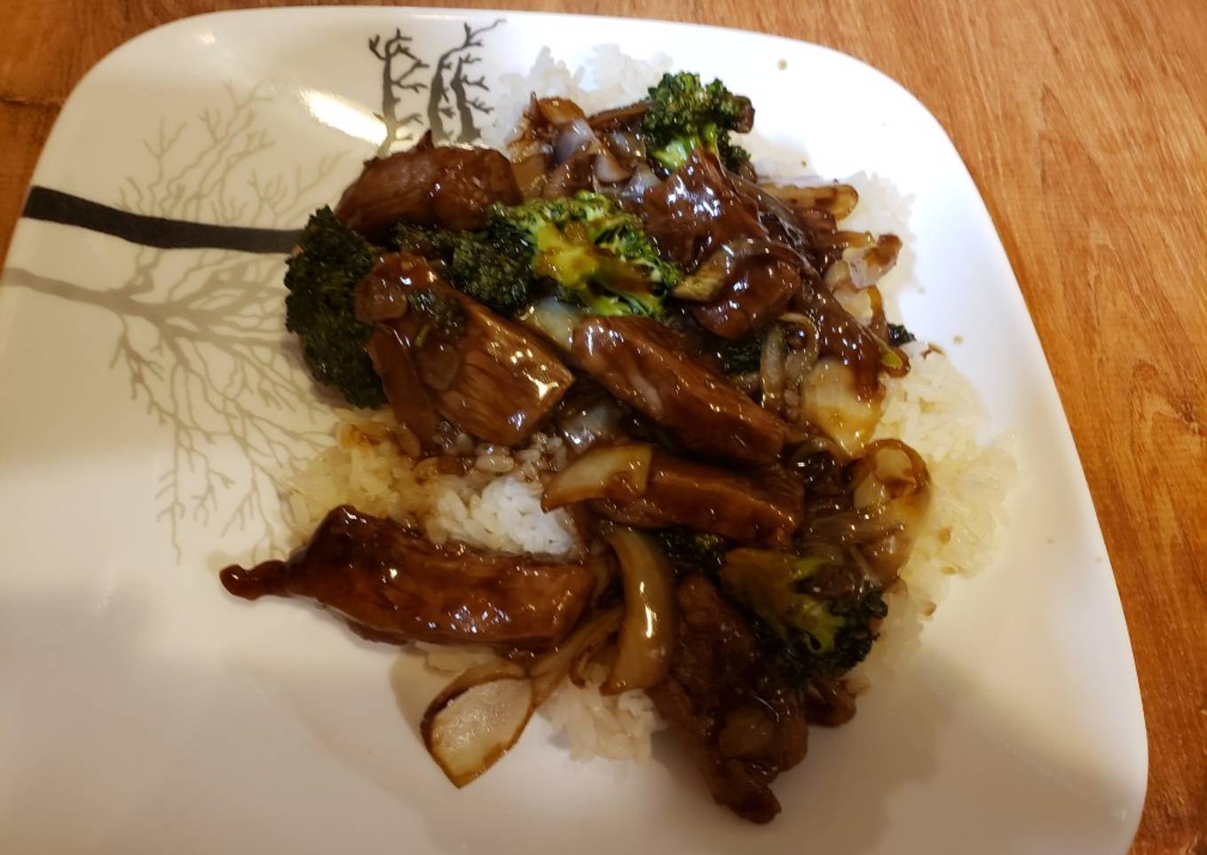 Light beef and broccoli