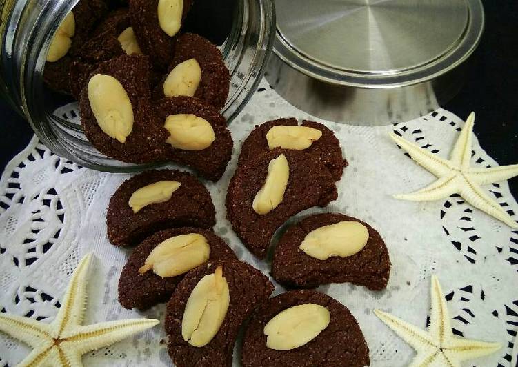 Resep Cookies almond coklat kenari Anti Gagal