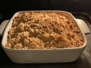 Une photo de crumble pomme cannelle