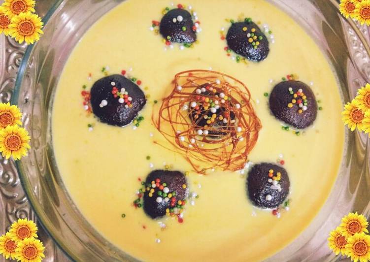 Easiest Way to Make Tasty Gulab jamun in custard