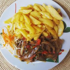 A picture of Irish potatoes chips.