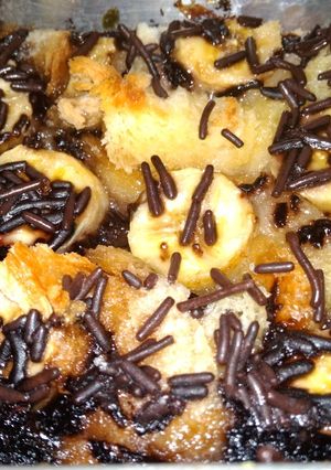 Foto resep Puding roti tawar pisang