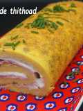Rolled Omelette with Cream Cheese and Ham