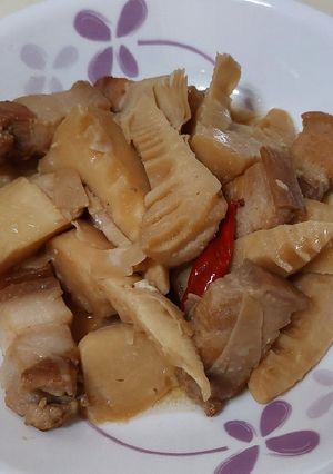 三層肉紅燒筍子 的食譜成品照片