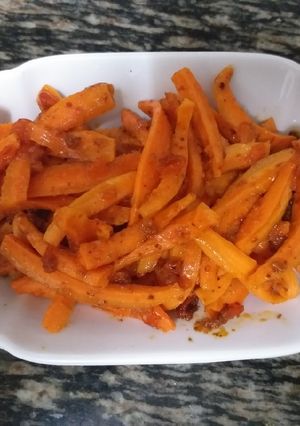 A picture of Carrots Achar#4 week contest.