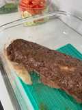 Rocambole de carne recheado