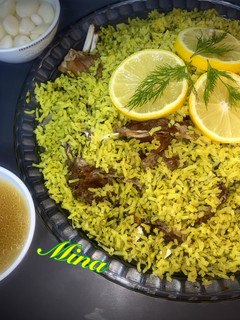 عکسی از دستور سبزی پلو با دنده (لا پلو)