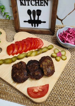 عکسی از دستور شامی قارچ و گوشت چرخکرده