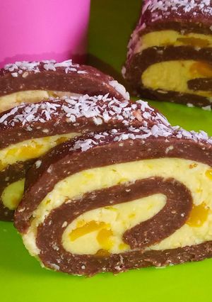 Barackos kókusztekercs🍑🥥 recept fotója