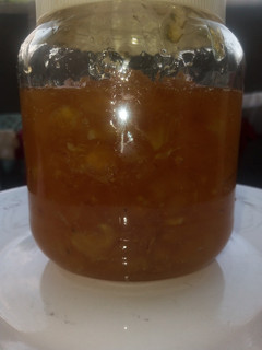 A picture of Pineapple and orange jam🍍🍊.