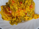 Arroz con pollo y verduras