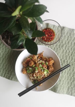 A picture of Wok Radish cakes.