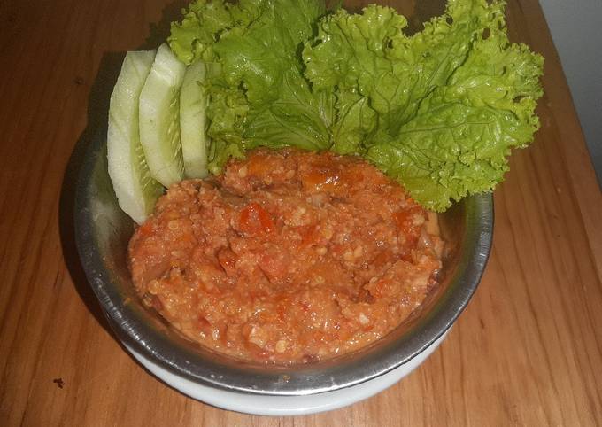 Easiest Way to Make Tasty Sambel Pecel Ayam