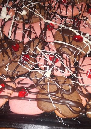 Una foto de Galletas de Frutilla & Chocolate 🍓🍫🍓🍫🍓🍫