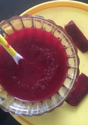 A picture of Beetroot-Tomato Soup.