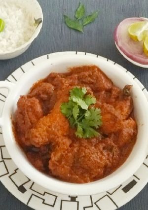 A picture of Chicken Kolhapuri.