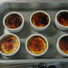 A picture of Key Lime creme brulee.